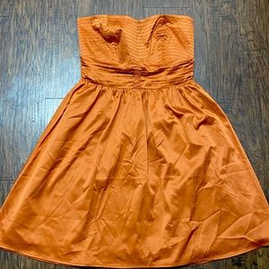 Orange Size 6 Strapless Dress | The Limited